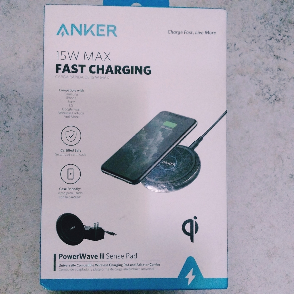 Anker | PowerWave 2 Wireless Charging Pad and Adapter Combo **NIB**